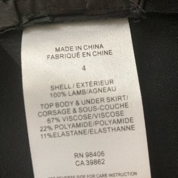 Theory Haddie C a line dress with lambskin skirt and detail. Size 4 - Picture 7 of 7